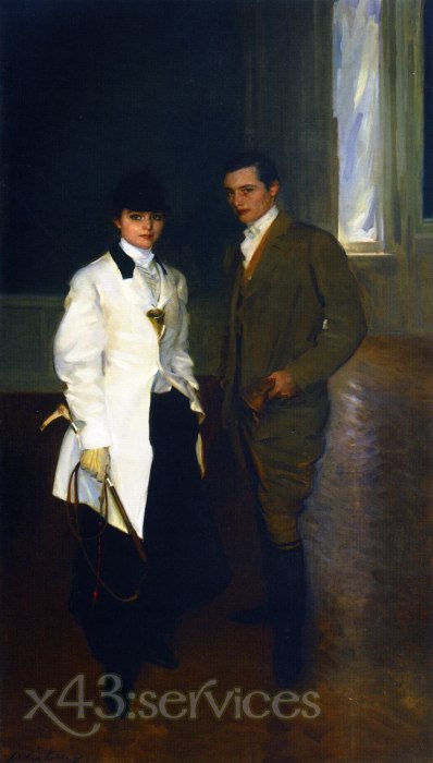 Cecilia Beaux - Charles Sumner Bird und seine Schwester Edith Bird Bass
